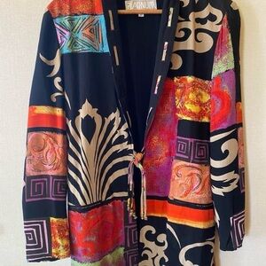Vintage Platinum Multicolor Patterned Jacket